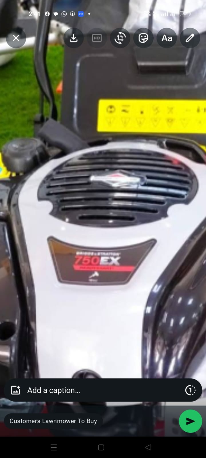 Briggs and Stratton lawnmower 6.6hp